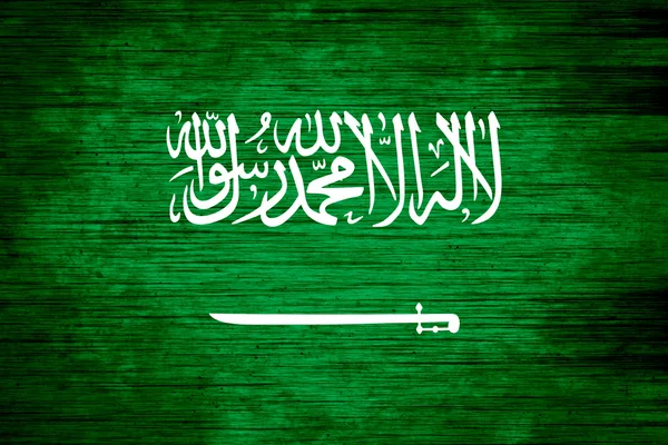 Arábia Saudita bandeira textura de madeira — Fotografia de Stock