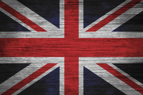 UK flag on wood texture — Stock Photo, Image