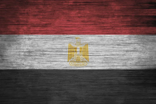 Egypt flag on wood texture — Stock Photo, Image