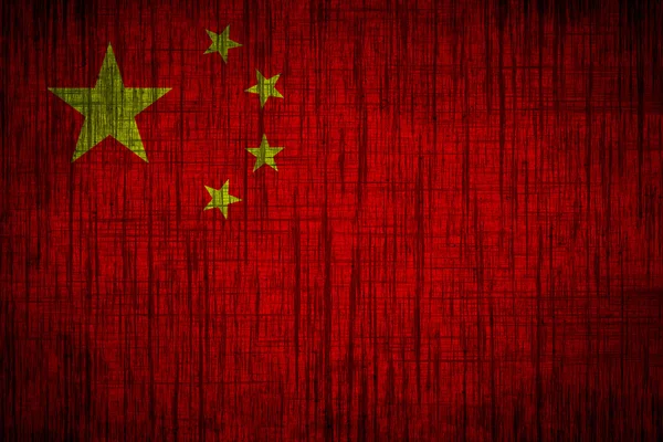China flag on wood texture — Stock Photo, Image