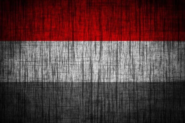 Jemen flagga trä textur — Stockfoto