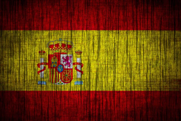 Ahşap doku İspanya bayrağı — Stok fotoğraf