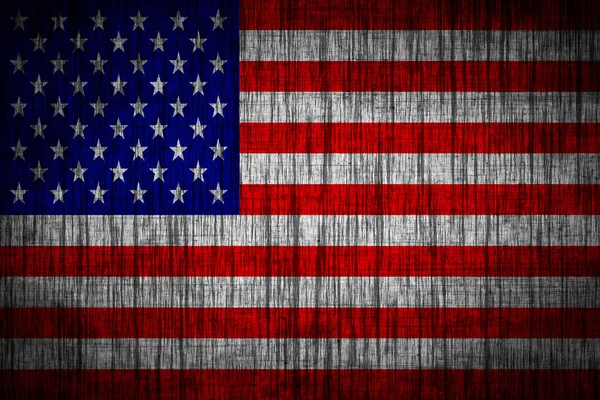 USA flag on wood texture — Stock Photo, Image