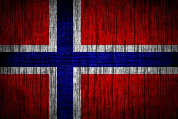 Bandera de Noruega sobre textura de madera —  Fotos de Stock