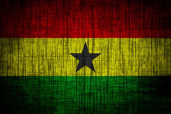Ghana vlag op houtstructuur — Stockfoto