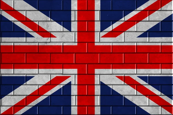 Union flag on a brick wall background — Stock Photo, Image