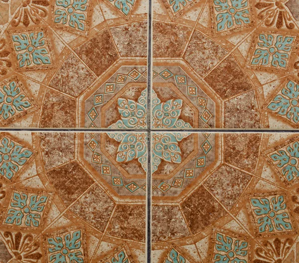 Colorido vintage cerâmica azulejos parede decoração — Fotografia de Stock