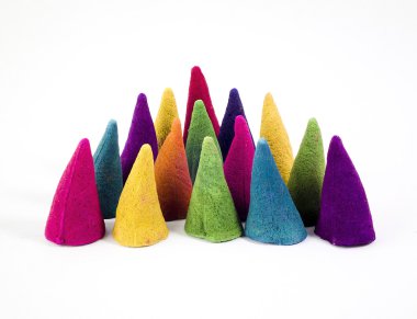 renkli tütsü izole