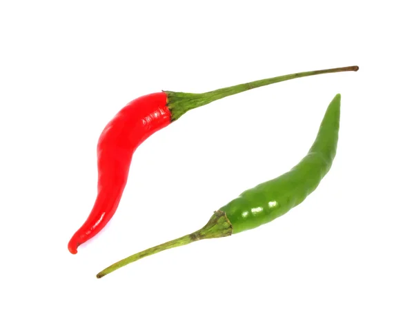Hot chili peppers isolated — Stock Photo, Image