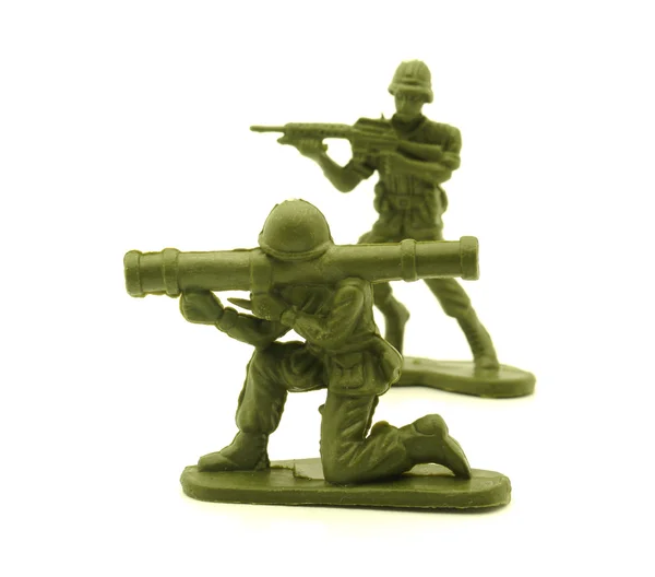 Plastic toy soldiers close up — Stock Photo, Image