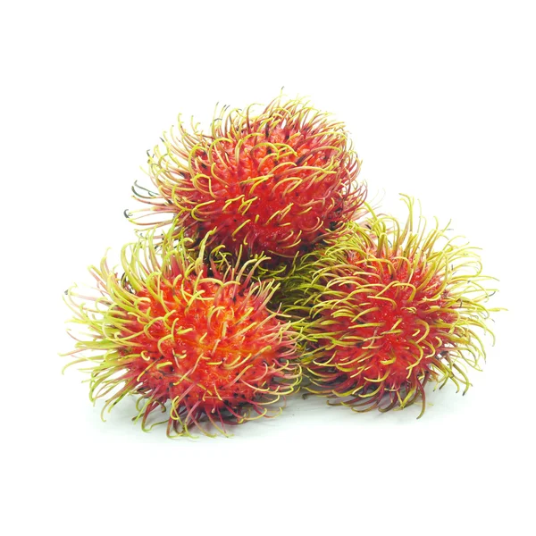 Frutta di rambutan isolata su fondo bianco — Foto Stock