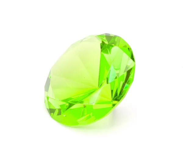 Green Jewel gemstone isolated — Stock Photo, Image