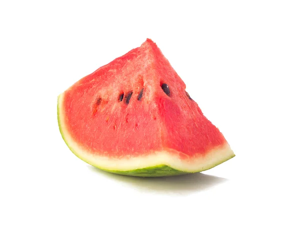 Vattenmelonskiva isolerad på vit — Stockfoto