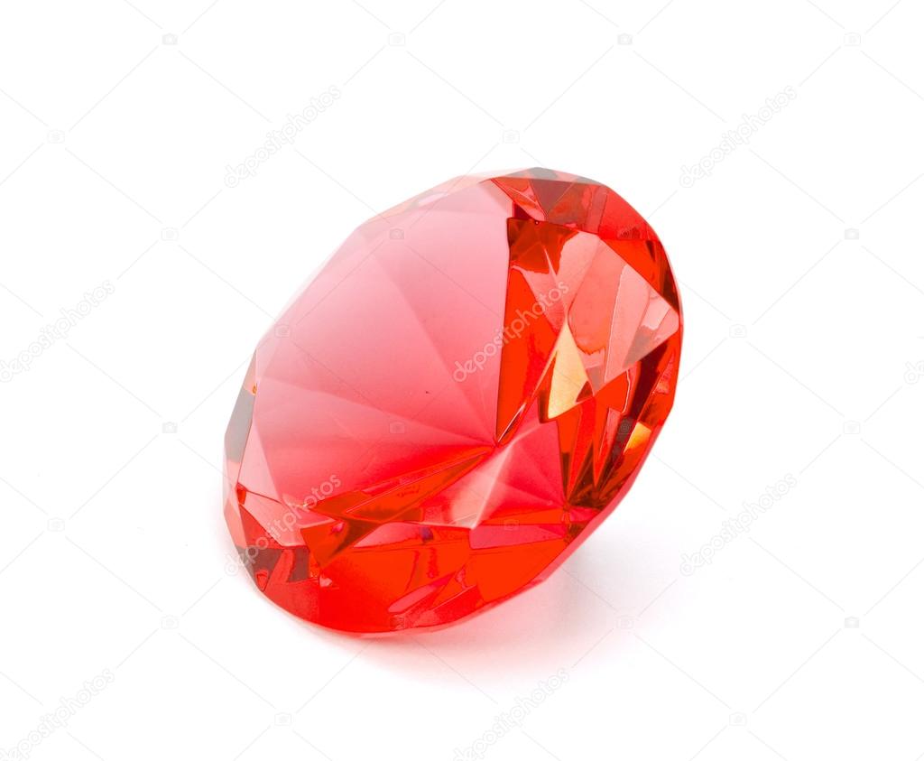 red Jewel gemstone isolated