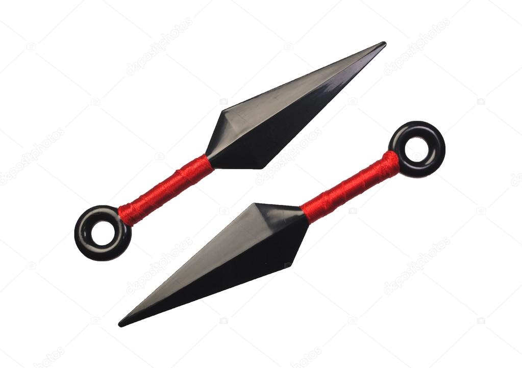 To throw ninja weapons isolated on white background — Stock Photo