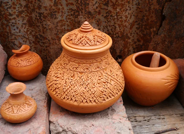 Artesanato agitador, cerâmica do povo tailandês — Fotografia de Stock