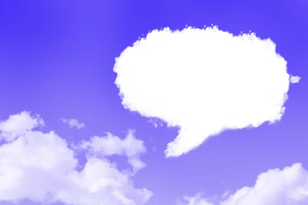 speech cloud on blue sky