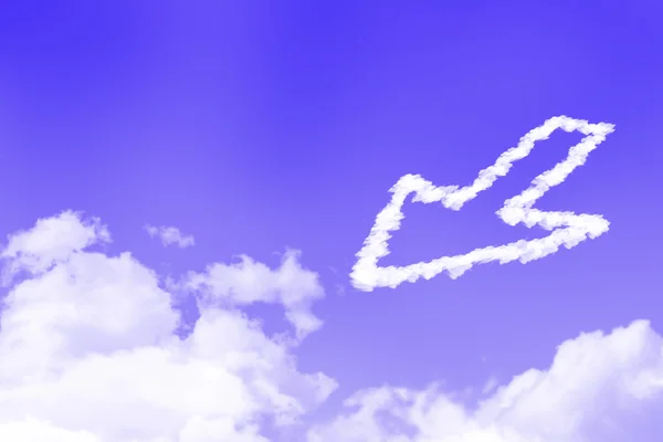 Arrow shaped cloud — Stock Photo, Image