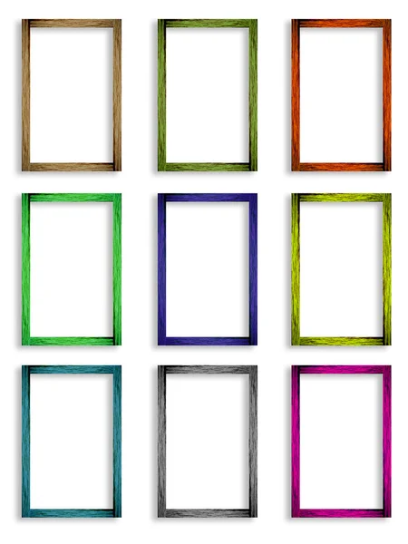 Wooden frame isolated on white background — Stock Photo, Image