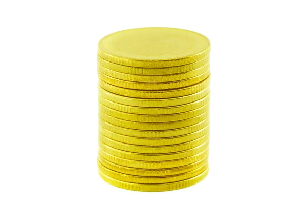 Monedas aisladas en blanco —  Fotos de Stock