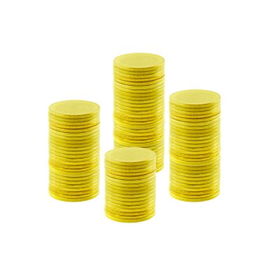 sikke üzerinde beyaz izole