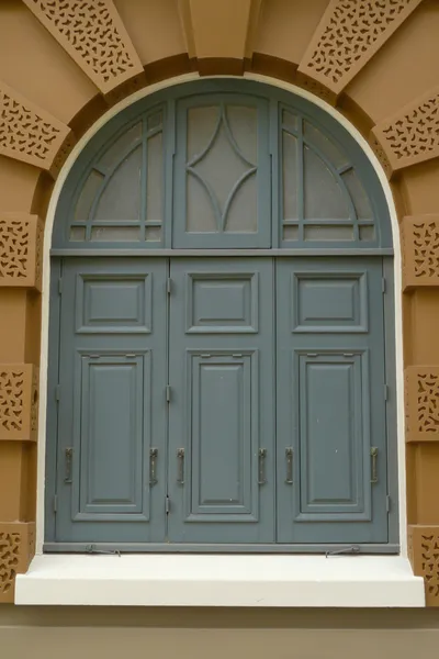 Blue Window of old buildings — Stock Photo, Image