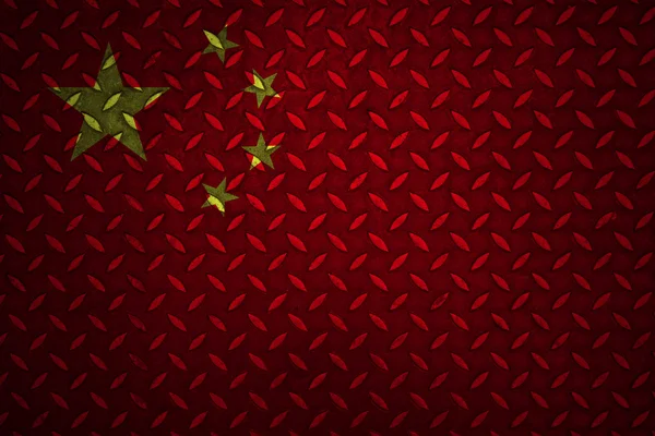 China Bandera Placa de diamante de acero sin costura — Foto de Stock