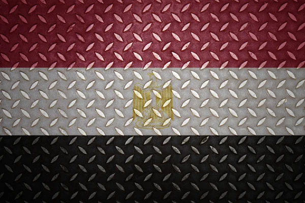 Egypt Flag Seamless steel diamond plate — Stock Photo, Image
