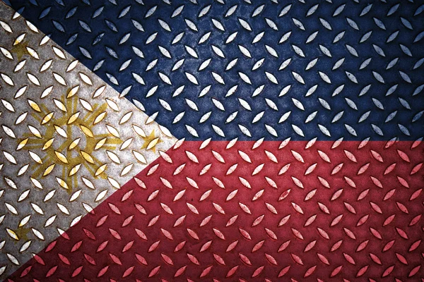 Philippines Flag Seamless steel diamond plate — Stock Photo, Image