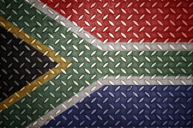 southafrican Flag Seamless steel diamond plate clipart