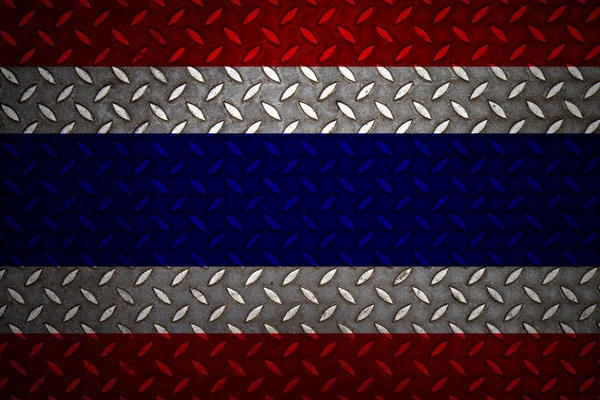 Thailand flagga sömlösa stål diamond plate — Stockfoto