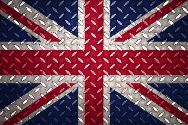 Bandeira do Reino Unido Placa de diamante de aço sem costura — Fotografia de Stock