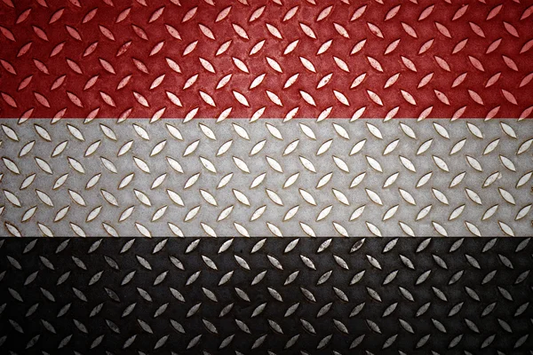 Yemen Flagge nahtlosen Stahl Diamantplatte — Stockfoto