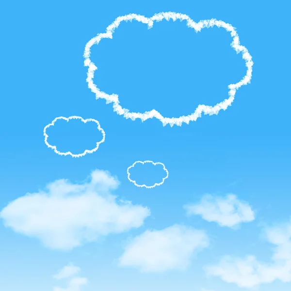 Cloud icon with design on blue sky background — Stock Photo, Image