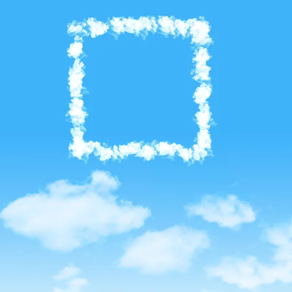 Mavi gökyüzü arka plan tasarımı ile bulut simgesi — Stok fotoğraf