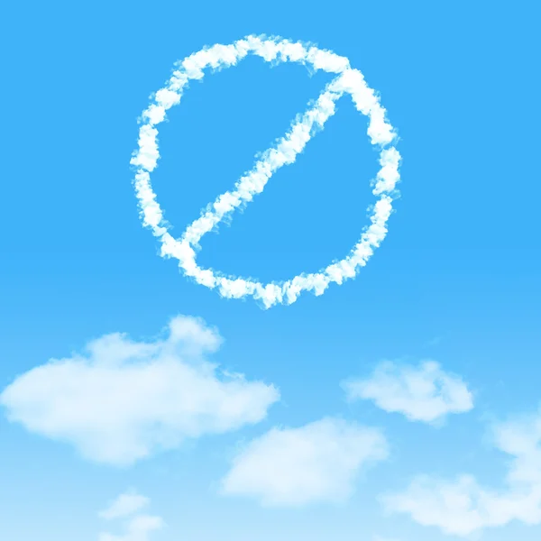 Cloud icon with design on blue sky background — Stock Photo, Image