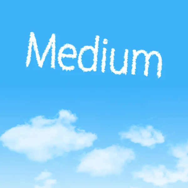 Cloud icon with design on blue sky background — Stock Photo, Image