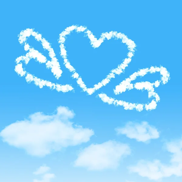 Moln ikonen med design på blå himmel bakgrund — Stockfoto