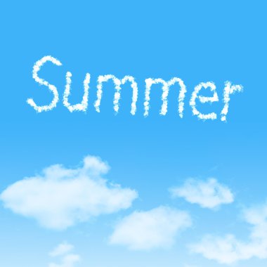 Mavi gökyüzü arka plan tasarımı ile bulut simgesi