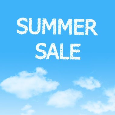 Mavi gökyüzü arka plan tasarımı ile bulut simgesi