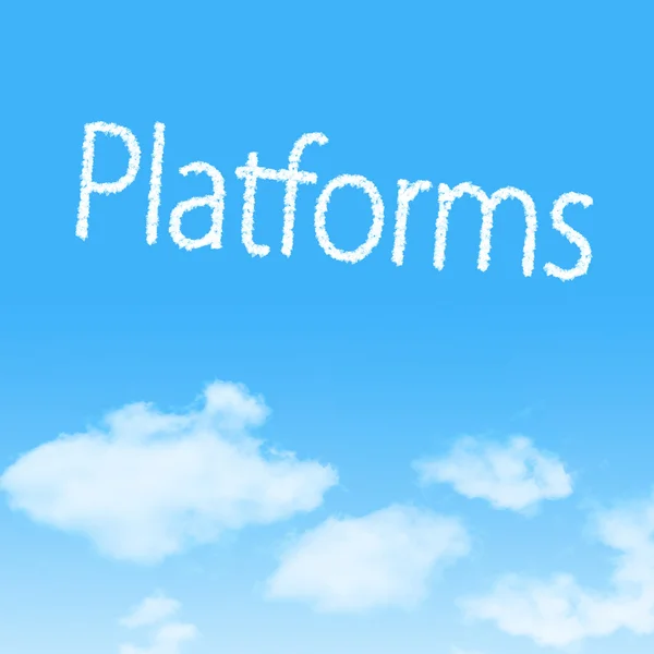 Icono de nube con diseño sobre fondo azul cielo — Foto de Stock