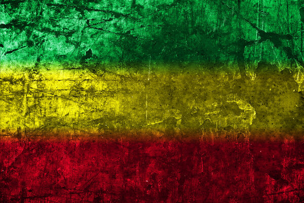 Red, yellow, green rasta flag