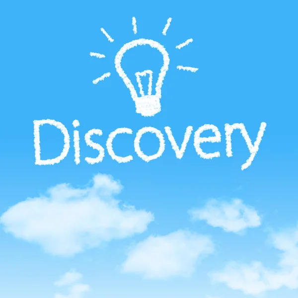 Discovery moln ikonen med design på blå himmel bakgrund — Stockfoto