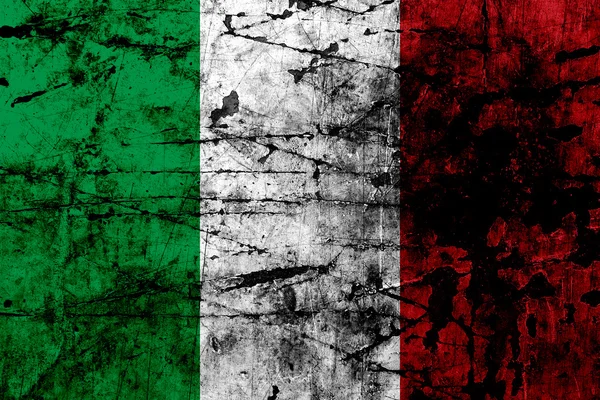 Grunge vlag van Italië — Stockfoto
