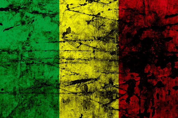 Bandera Grunge de Mali — Foto de Stock