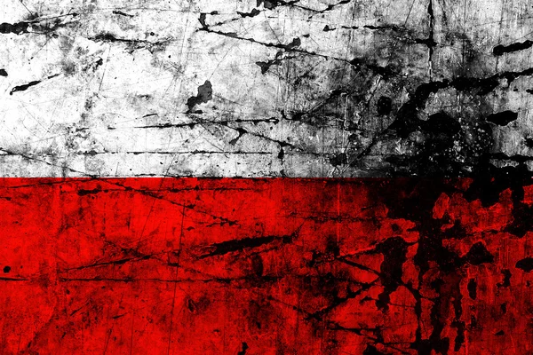 Grunge vlag van Polen — Stockfoto