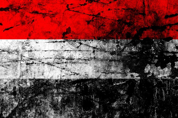 Bandera Grunge de Yemen — Foto de Stock