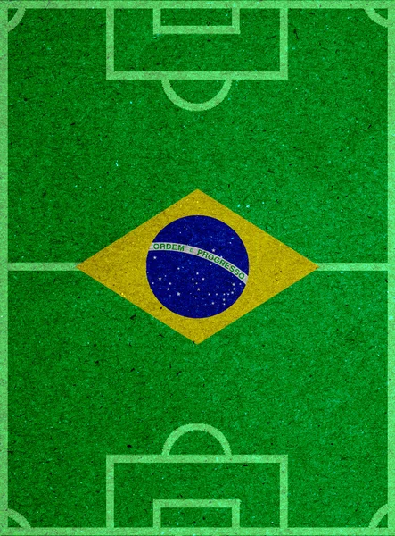 Brazil soccer field paper — Stock Photo, Image