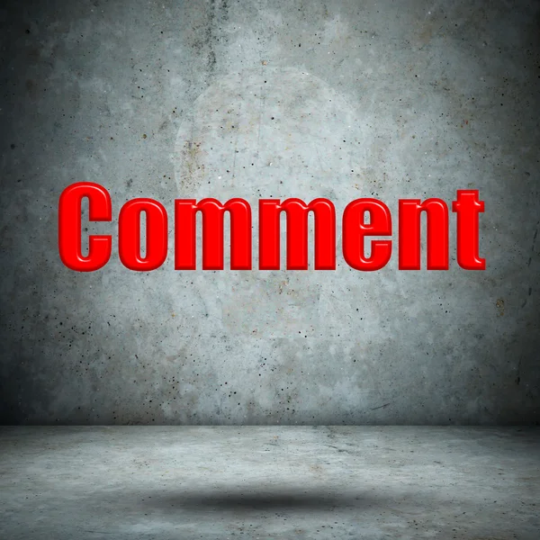 Comment on concrete wall — Stock Photo, Image