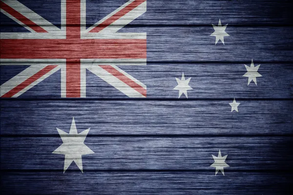 Bandera australiana madera —  Fotos de Stock
